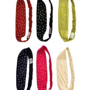 Suede crystal head bands